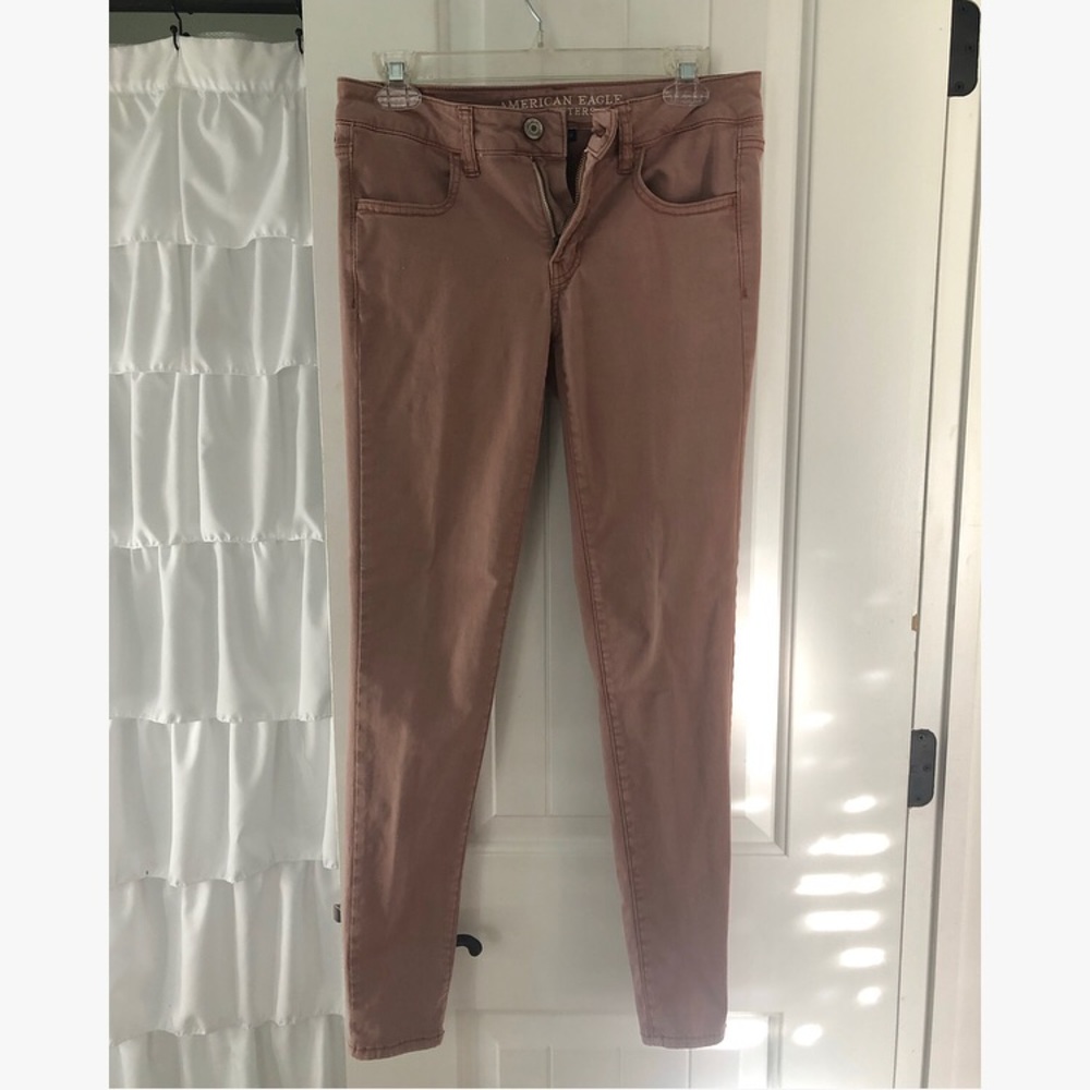Blush skinny jeans